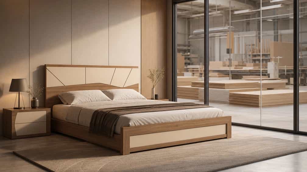 ساخت تخت خواب MDF مدرن با قیمت کارخانه در کرج